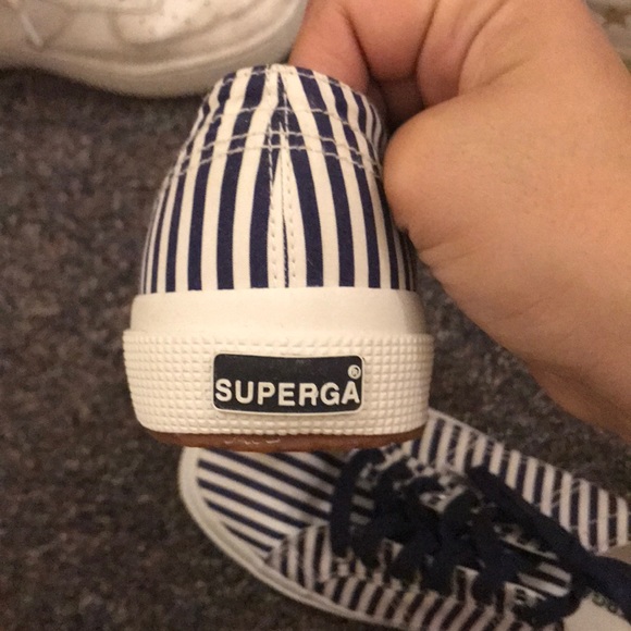 Blue and White Striped Superga - Picture 4 of 4
